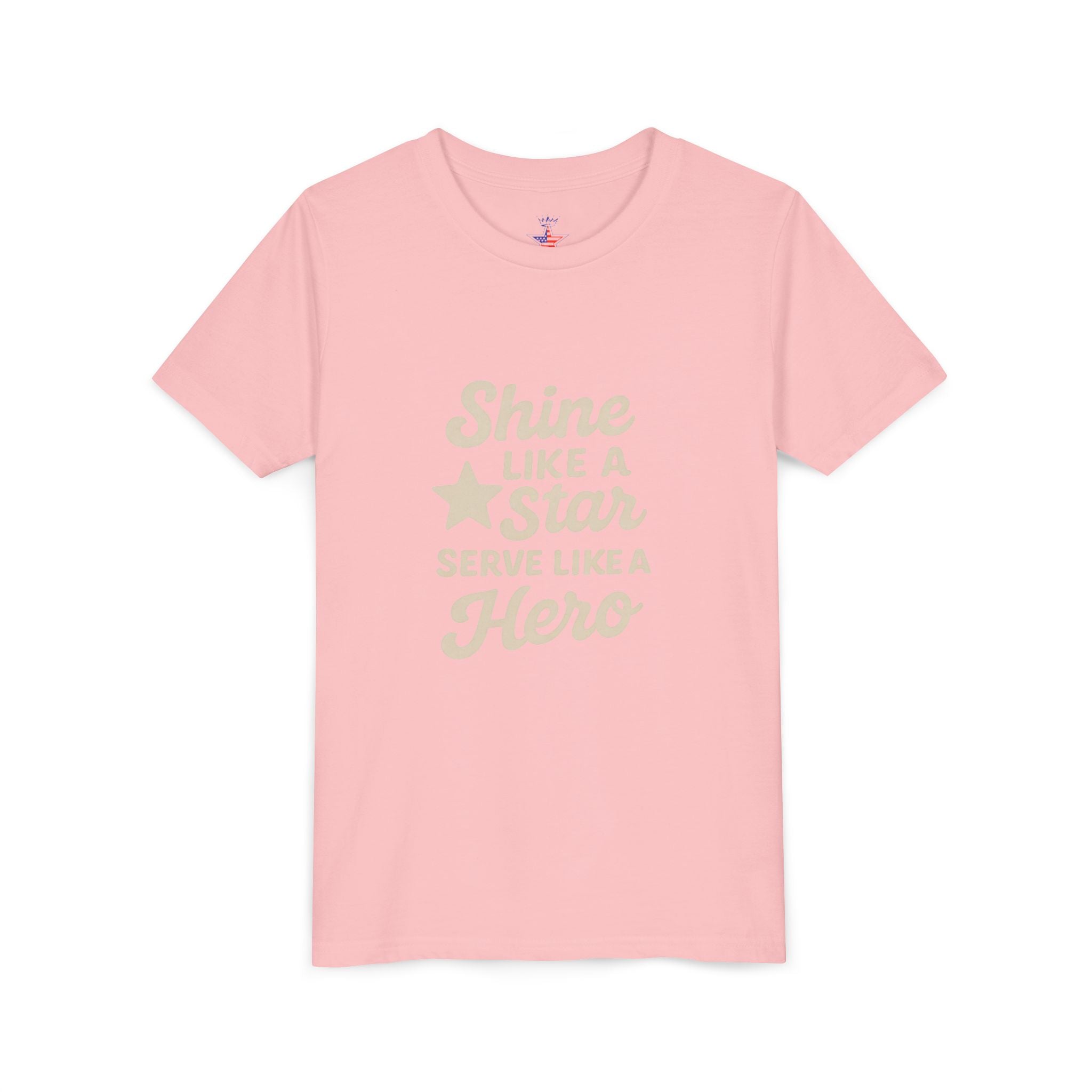 Youth Tee — "Shine Like a Star, Serve Like a Hero" Inspirational Kids T‑Shirt