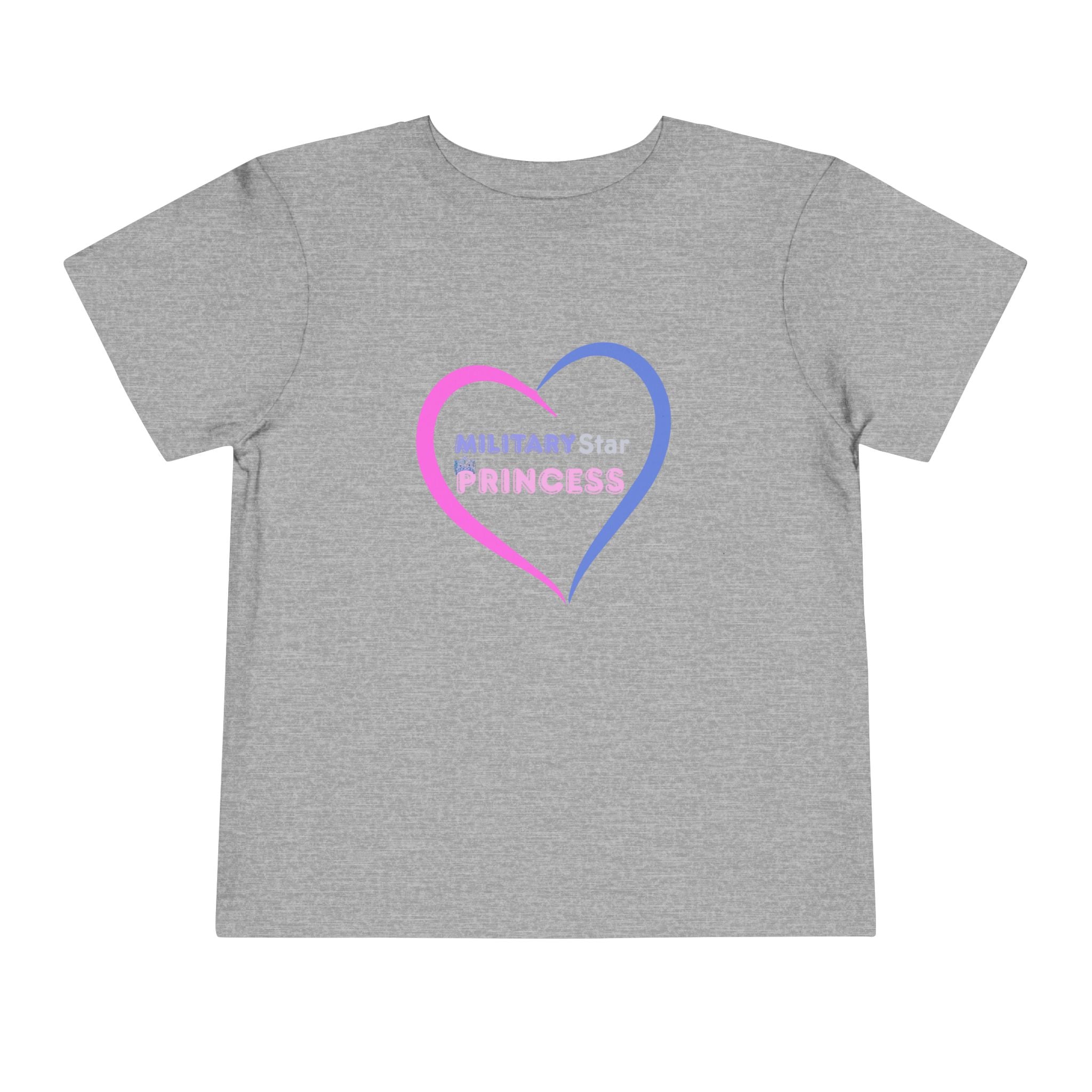 Toddler Tee — "Military Star Princess" Heart Graphic