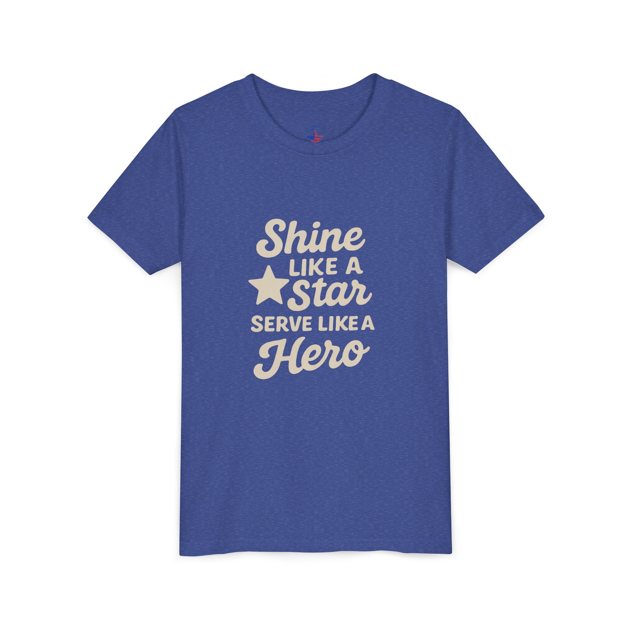 Youth Tee — "Shine Like a Star, Serve Like a Hero" Inspirational Kids T‑Shirt