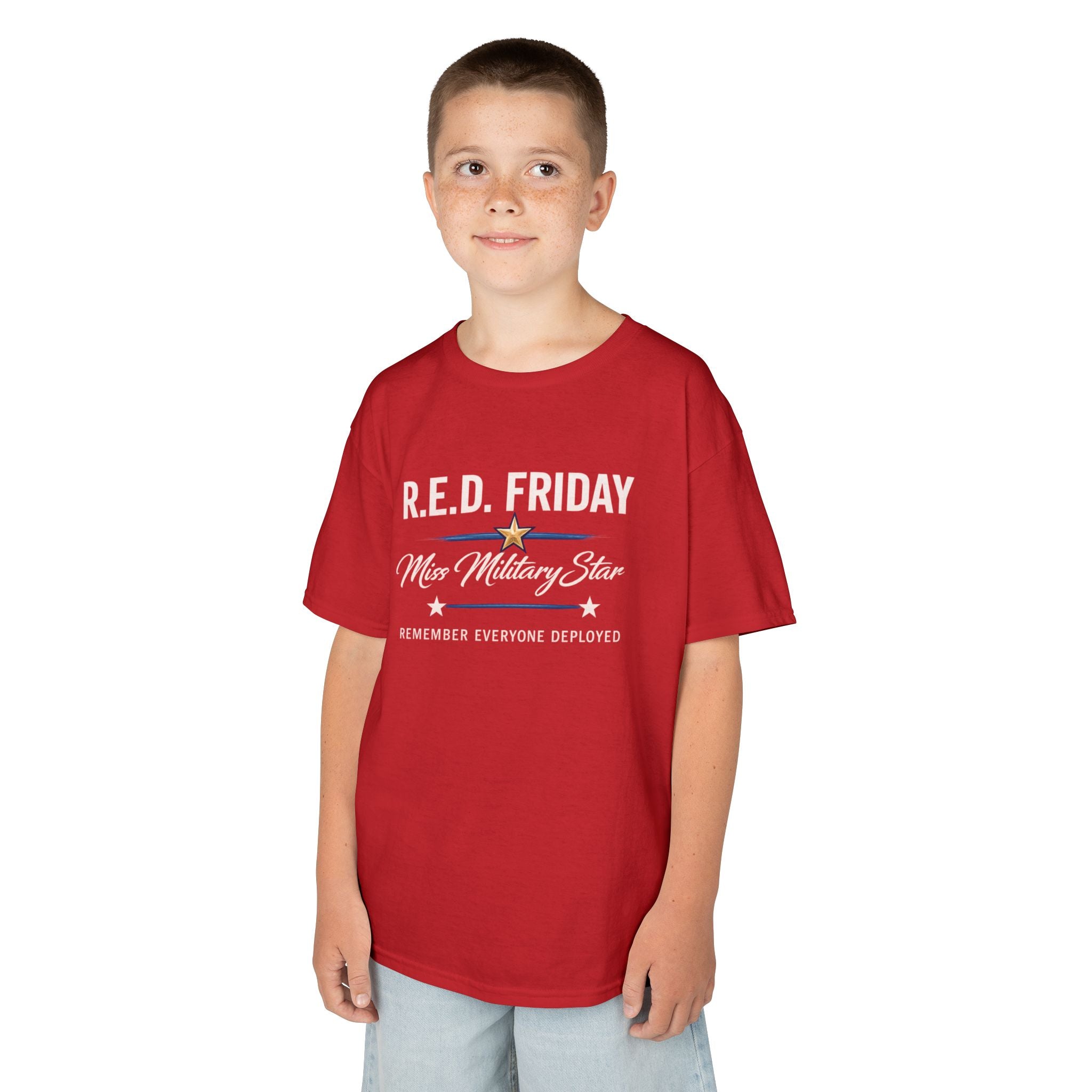 Kids R.E.D. Friday Tee – "Remember Everyone Deployed" Military Support Shirt