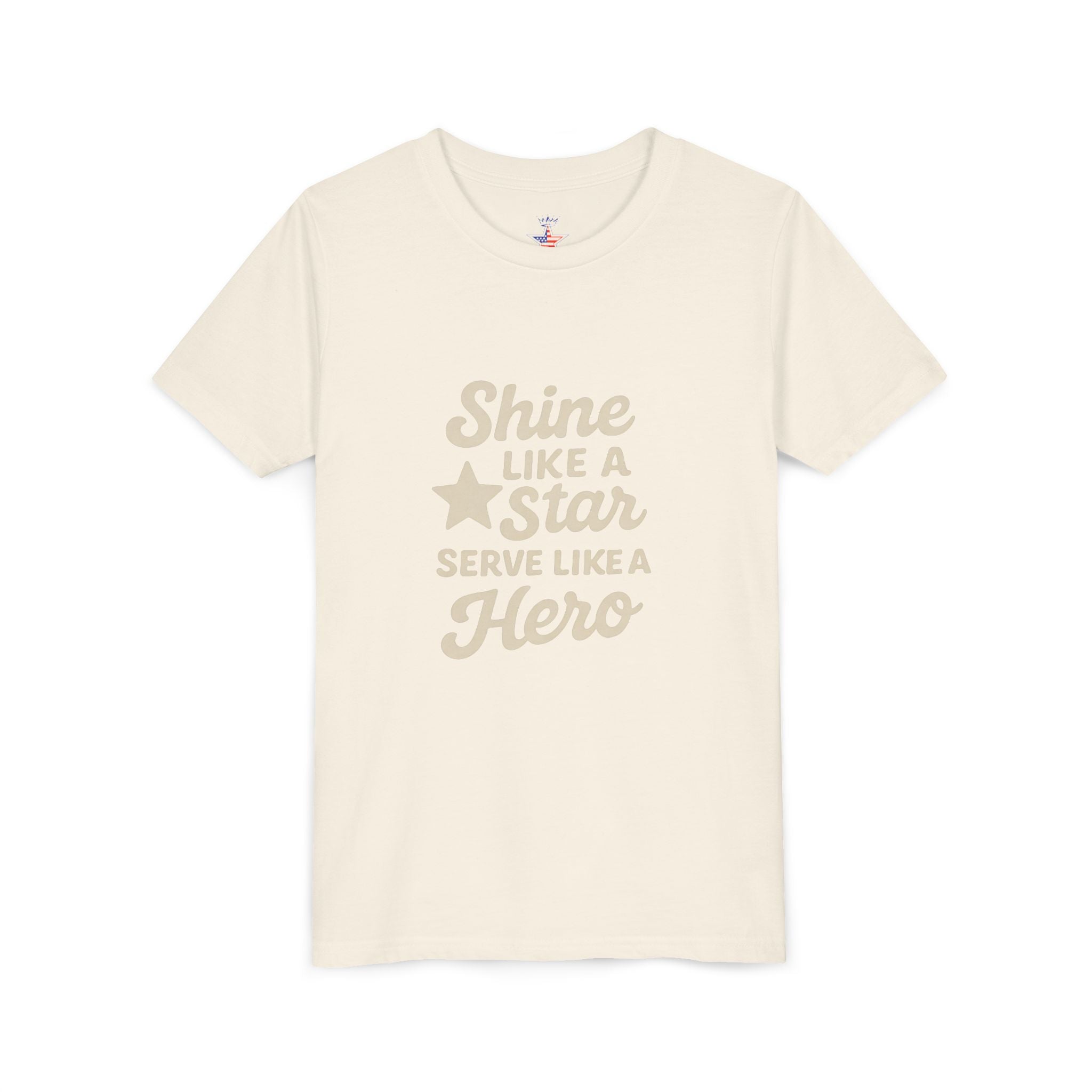 Youth Tee — "Shine Like a Star, Serve Like a Hero" Inspirational Kids T‑Shirt