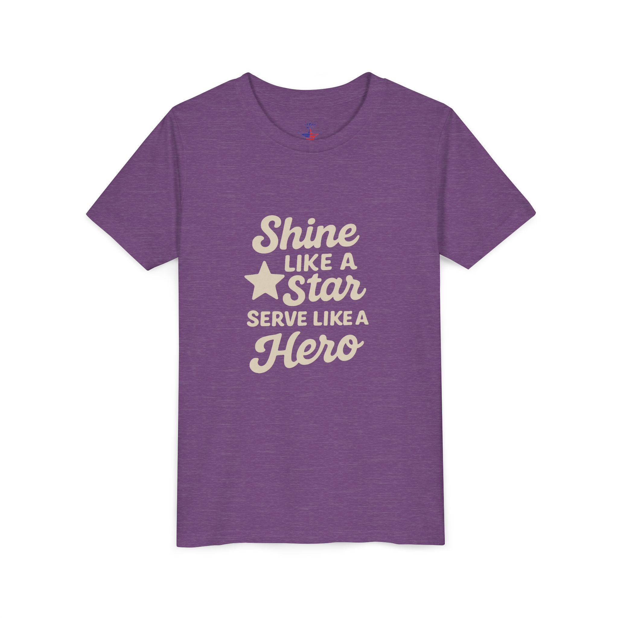 Youth Tee — "Shine Like a Star, Serve Like a Hero" Inspirational Kids T‑Shirt