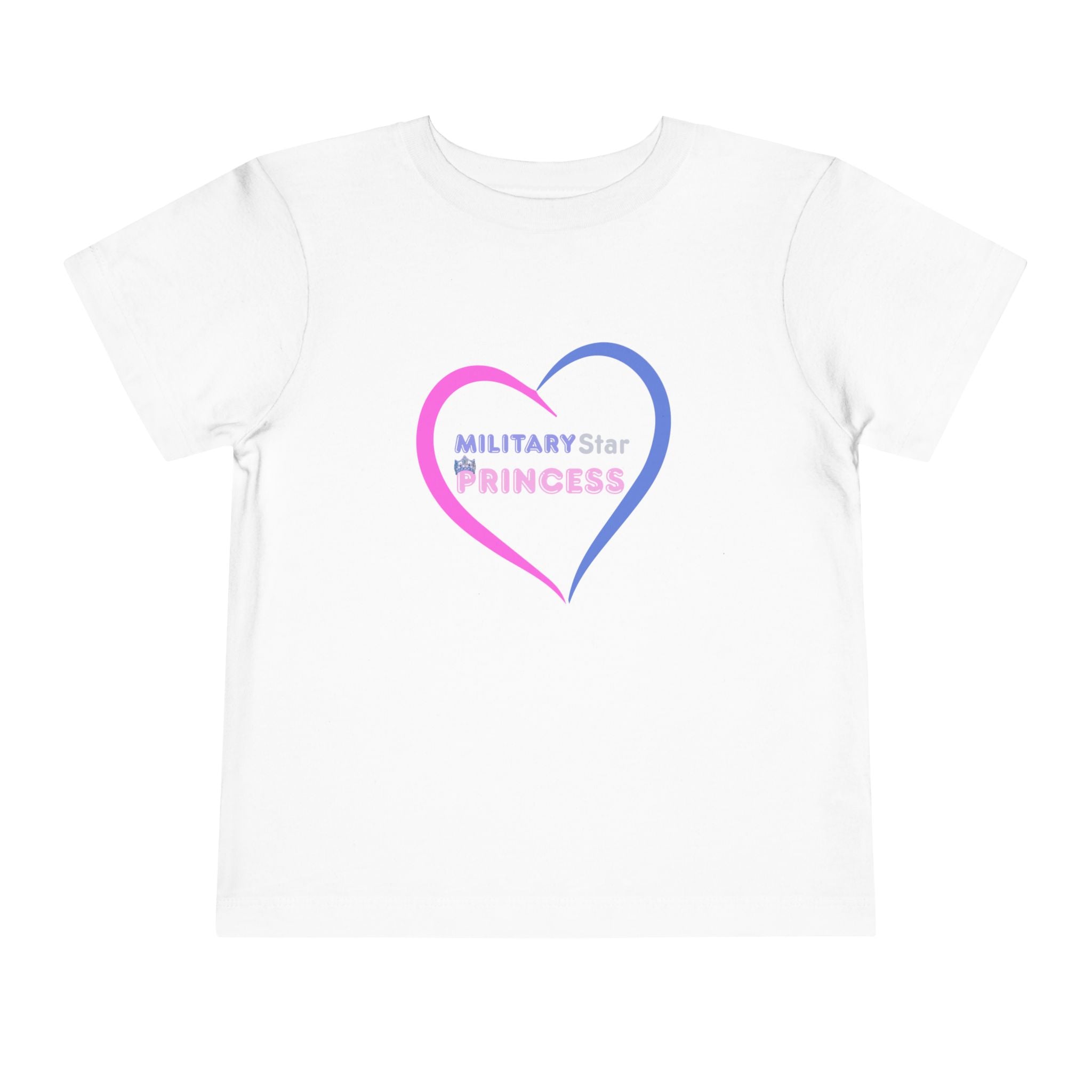 Toddler Tee — "Military Star Princess" Heart Graphic