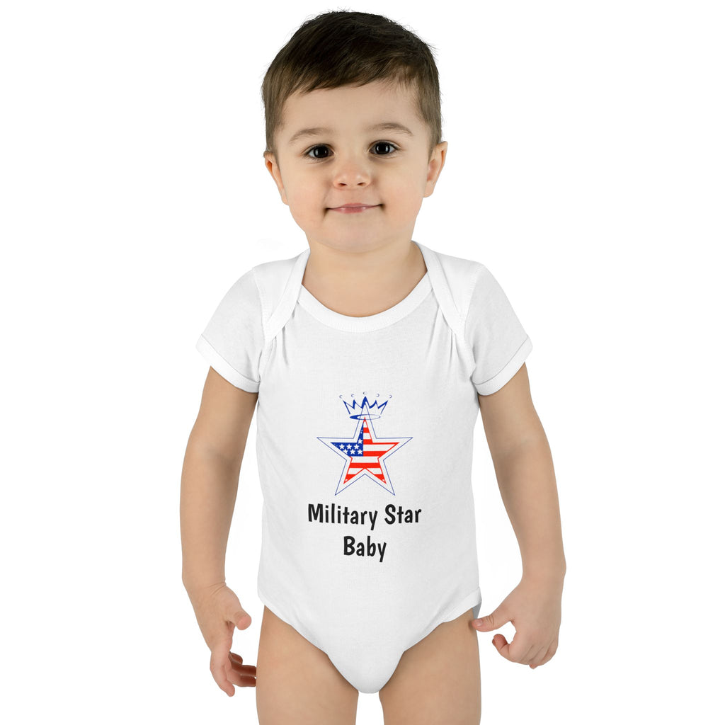 Military Star Baby Bodysuit