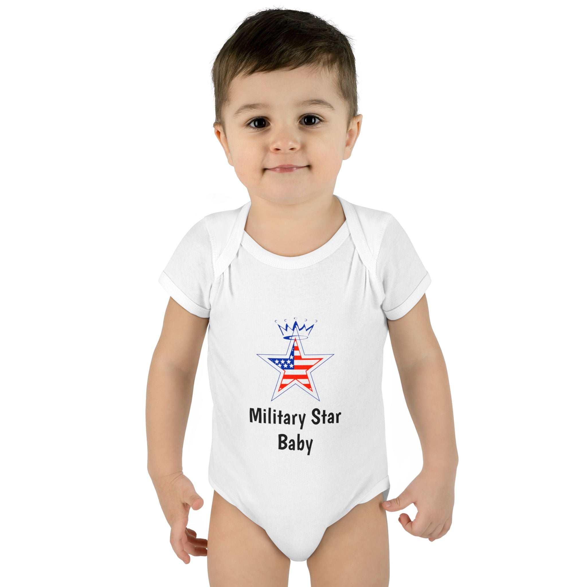 Military Star Baby Bodysuit