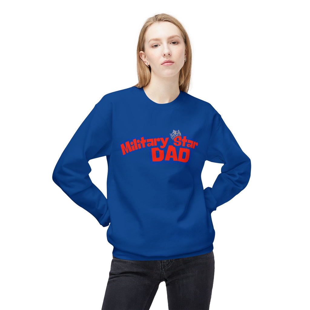 Military Star Dad Crewneck Sweatshirt