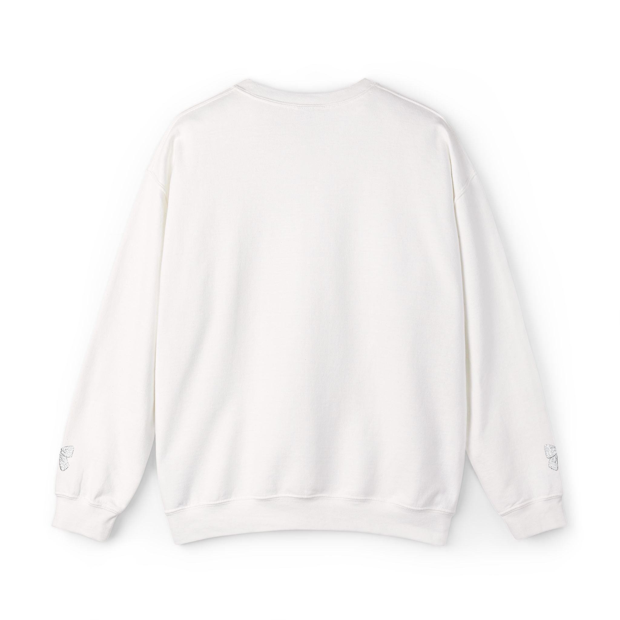 Bow Detail Embroidered Crewneck Sweatshirt