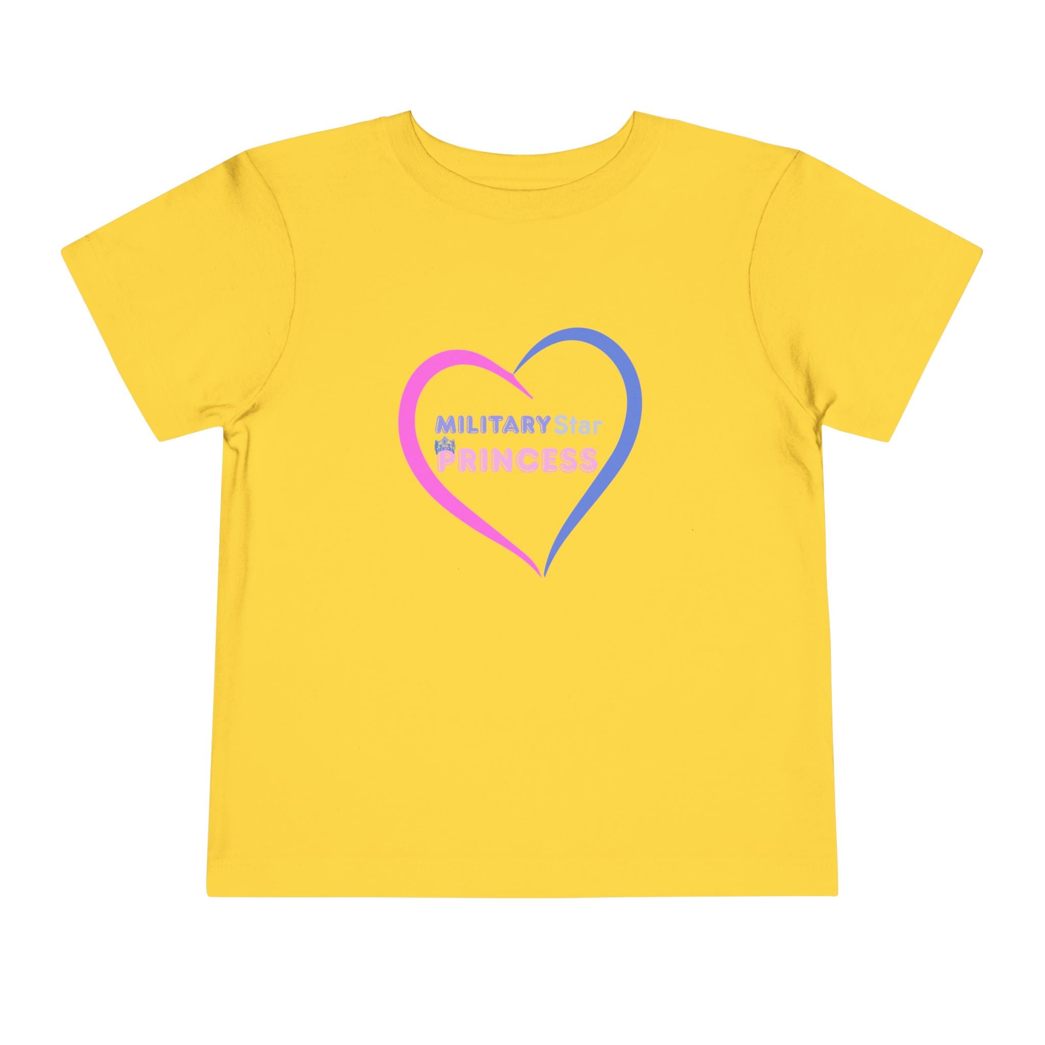 Toddler Tee — "Military Star Princess" Heart Graphic