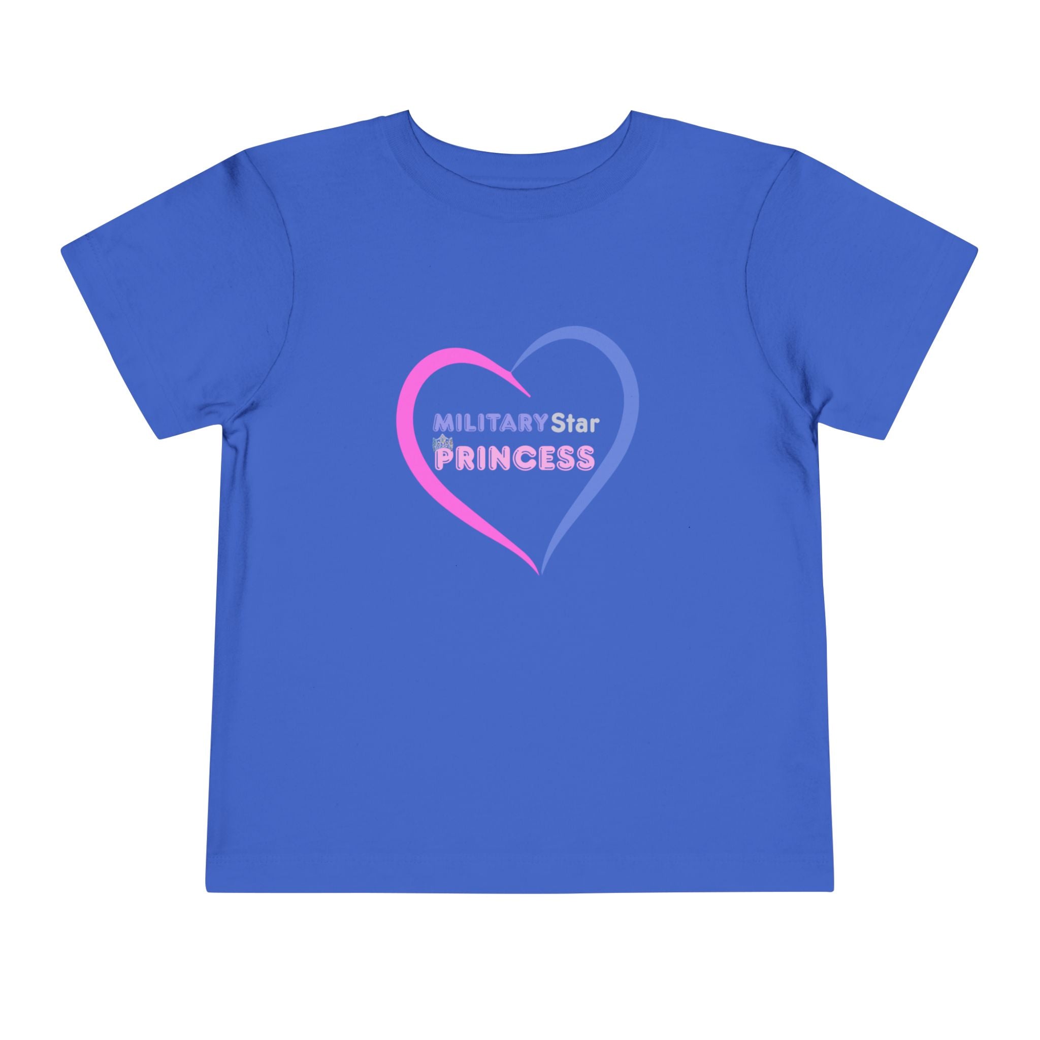 Toddler Tee — "Military Star Princess" Heart Graphic