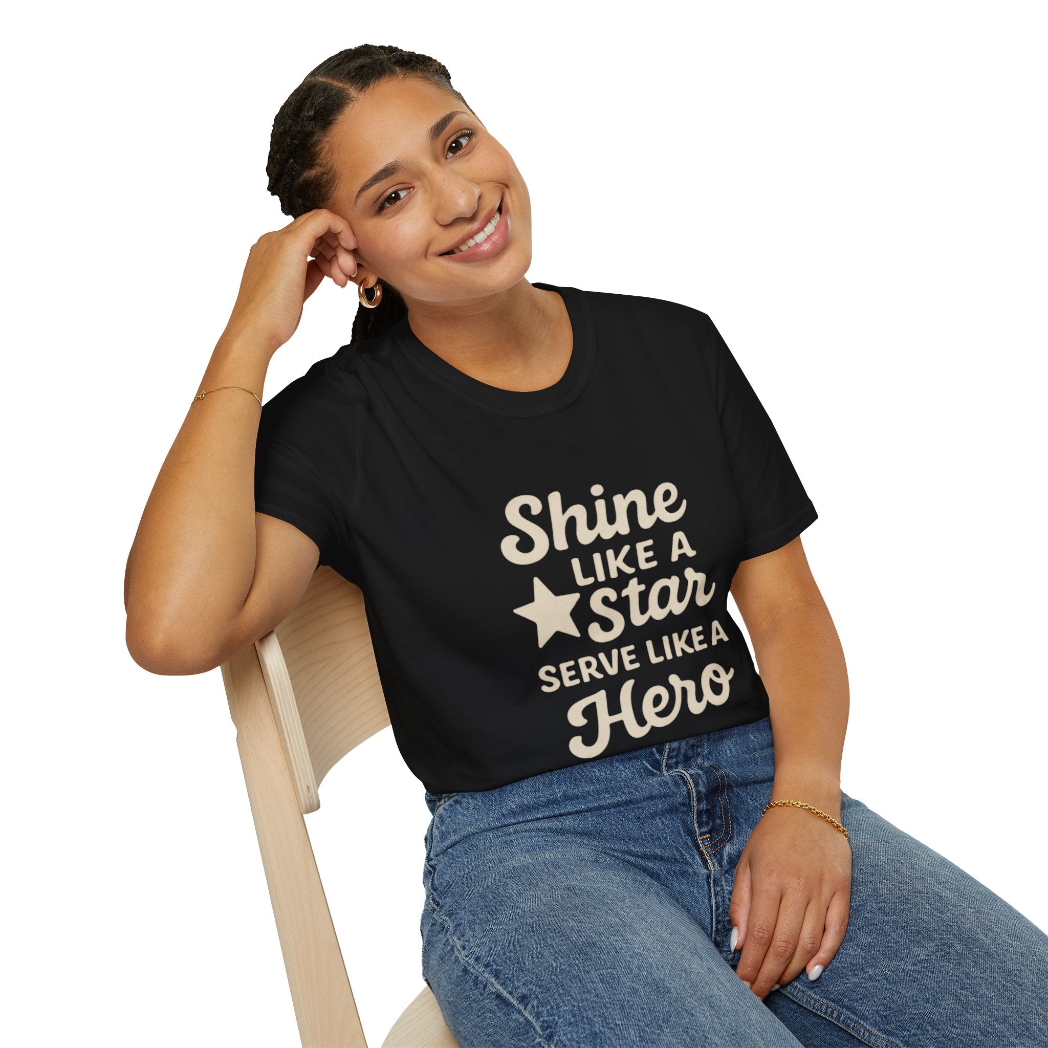 Shine Like a Star Serve Like a Hero T-Shirt