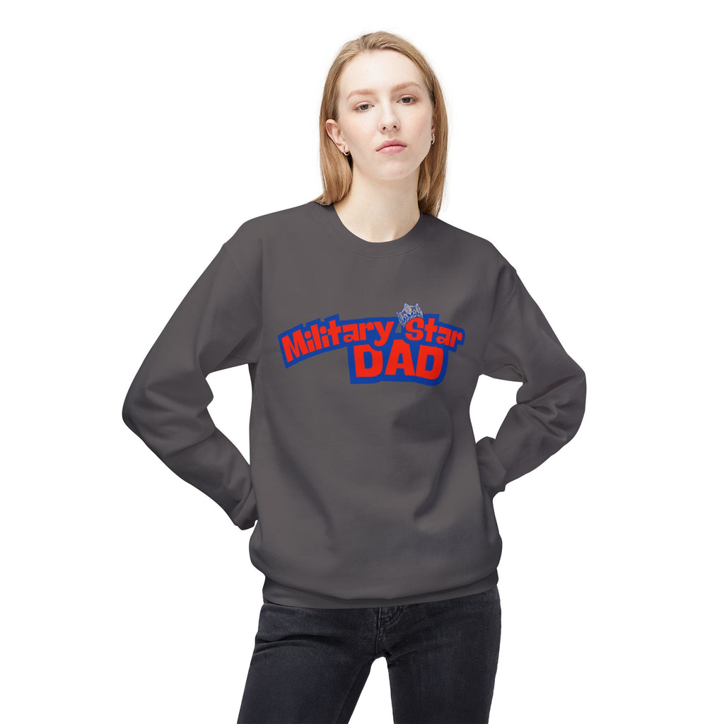 Military Star Dad Crewneck Sweatshirt