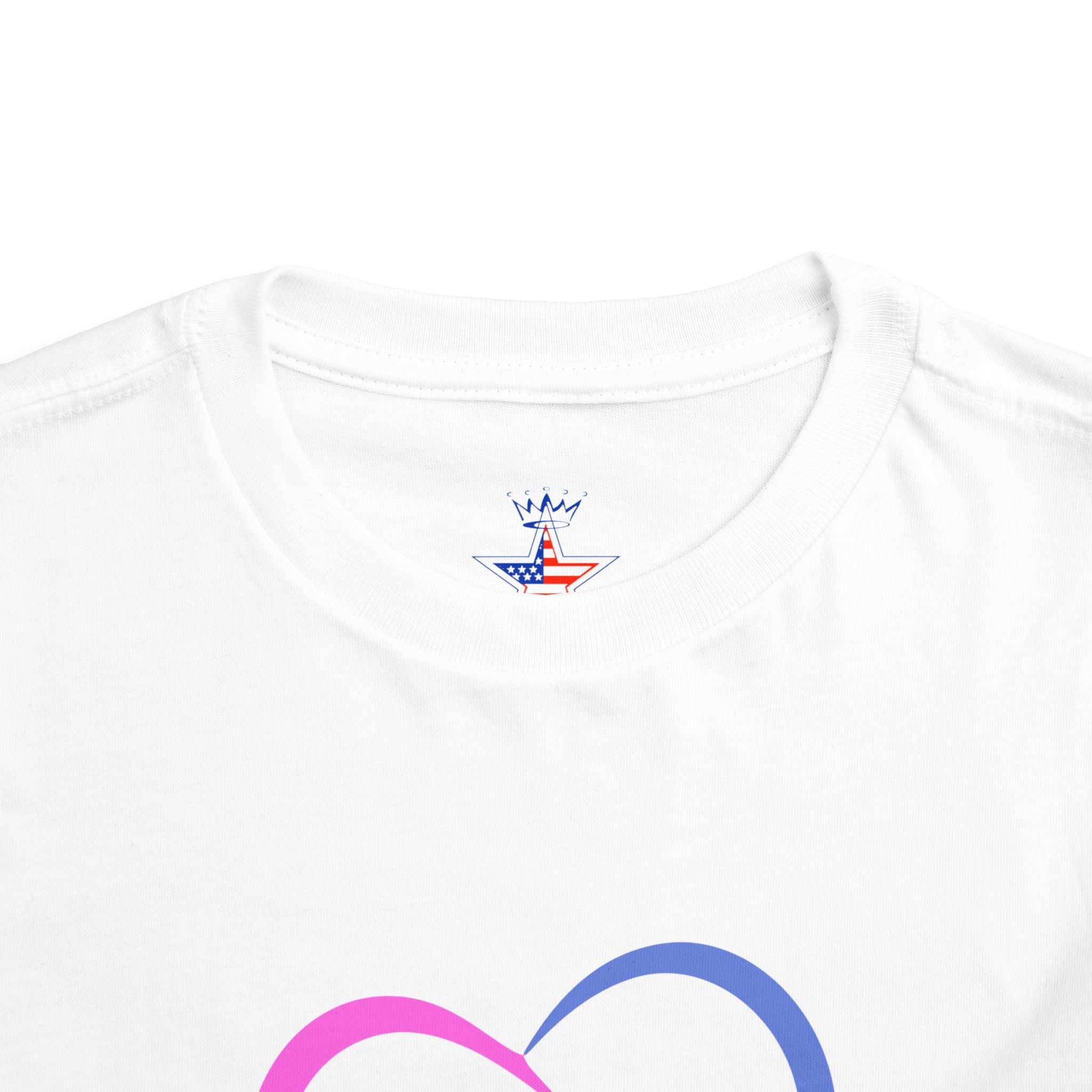 Toddler Tee — "Military Star Princess" Heart Graphic