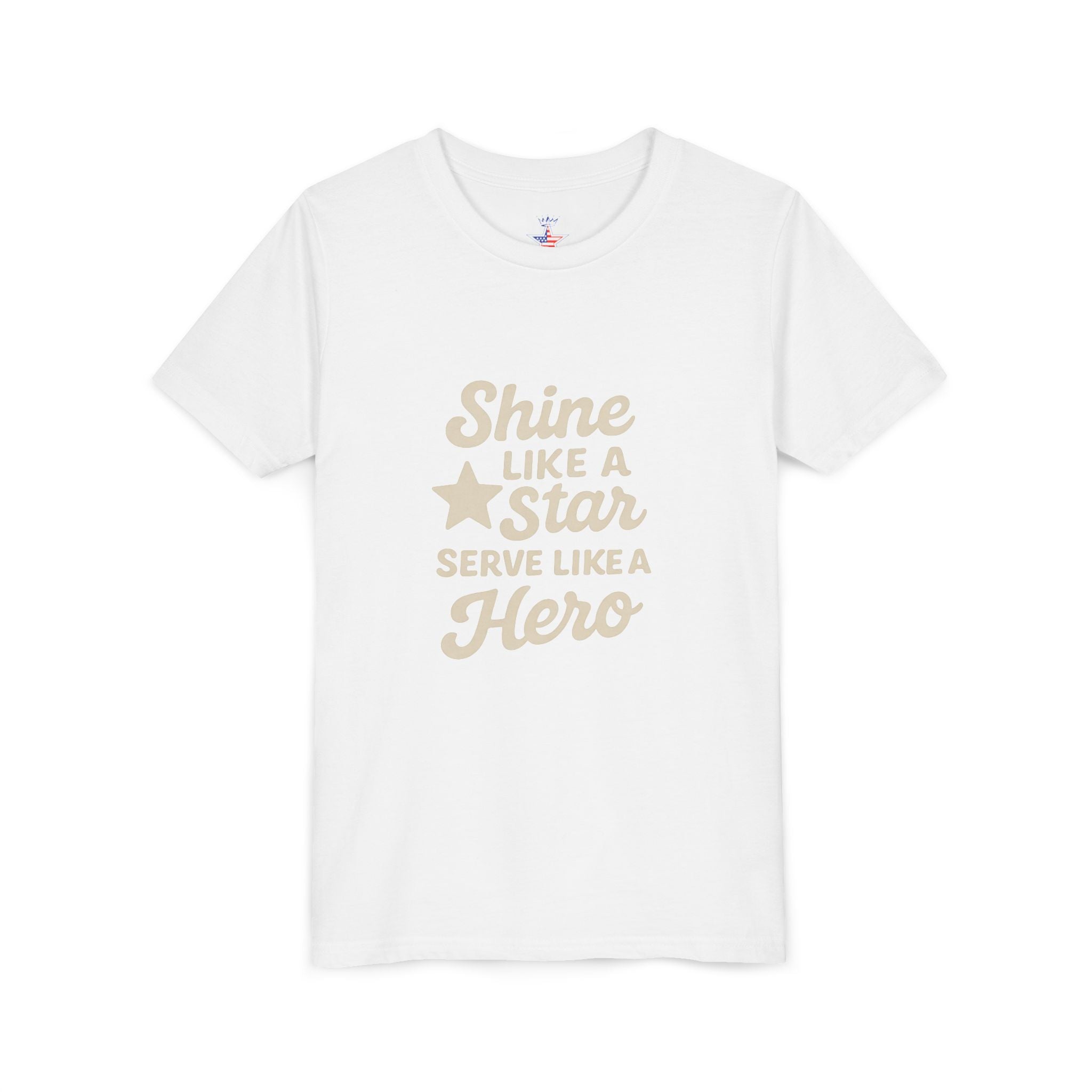 Youth Tee — "Shine Like a Star, Serve Like a Hero" Inspirational Kids T‑Shirt