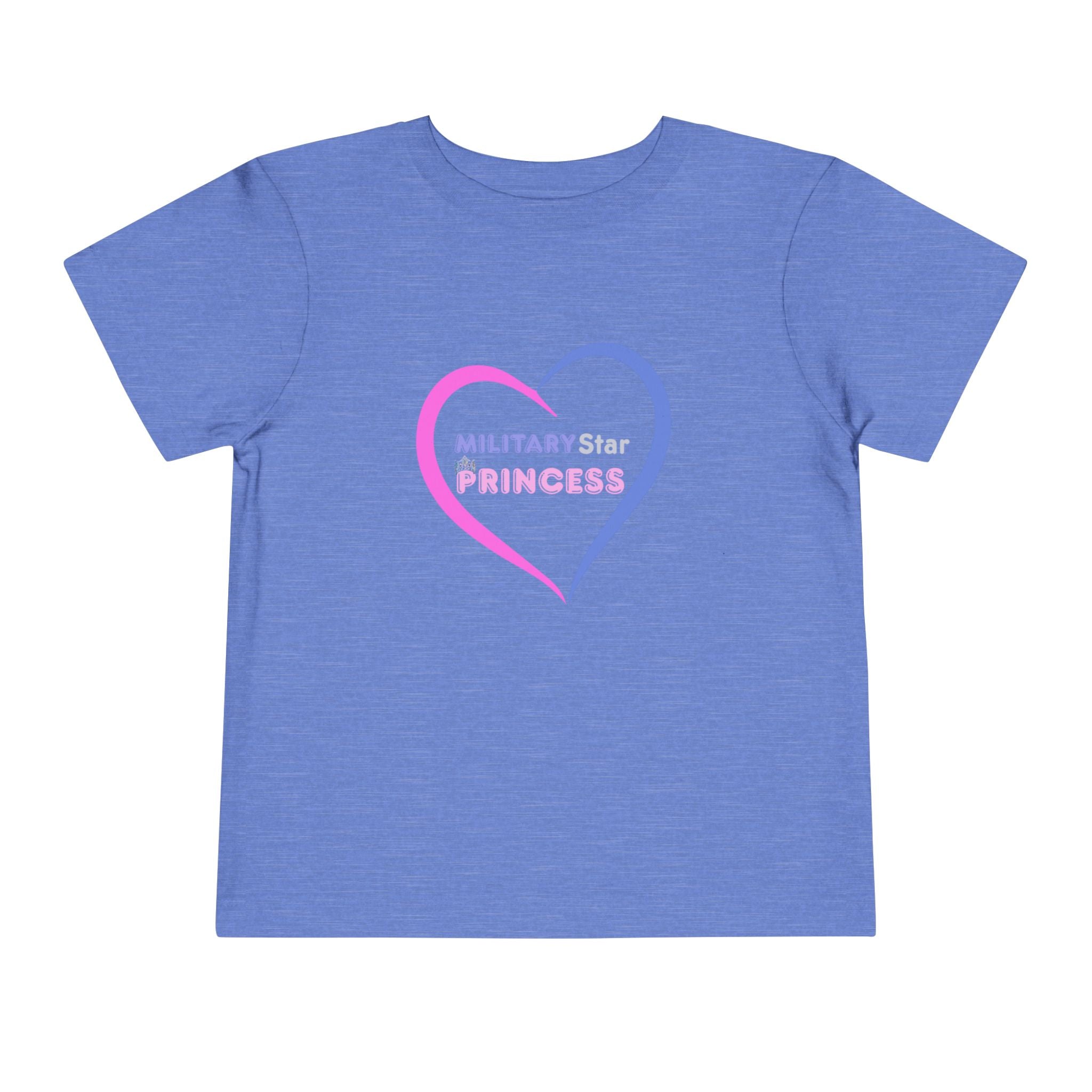 Toddler Tee — "Military Star Princess" Heart Graphic