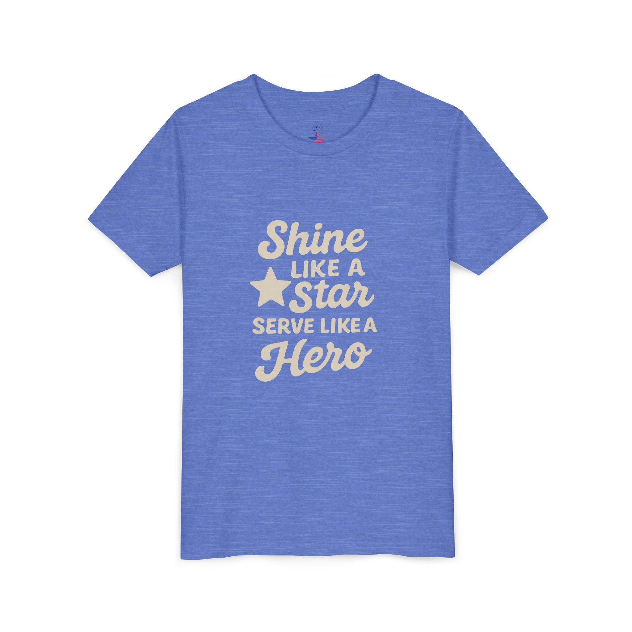 Youth Tee — "Shine Like a Star, Serve Like a Hero" Inspirational Kids T‑Shirt