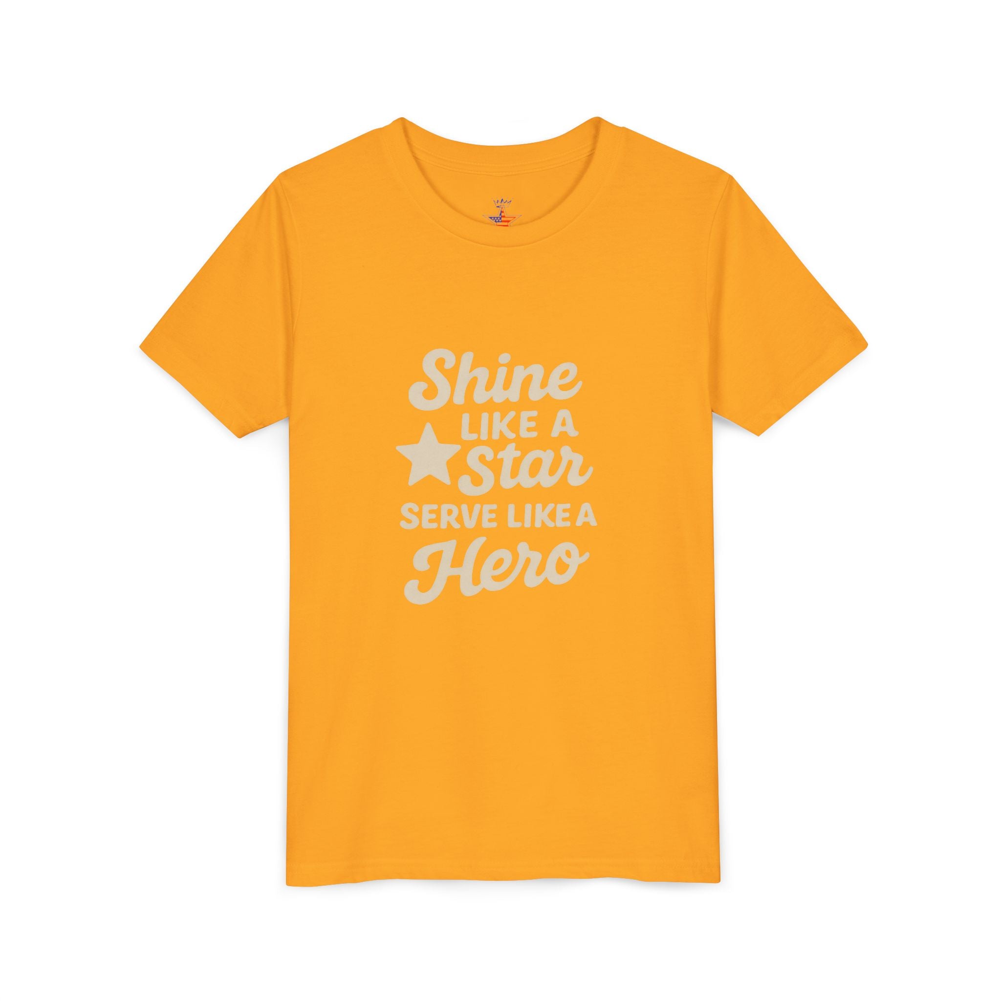 Youth Tee — "Shine Like a Star, Serve Like a Hero" Inspirational Kids T‑Shirt