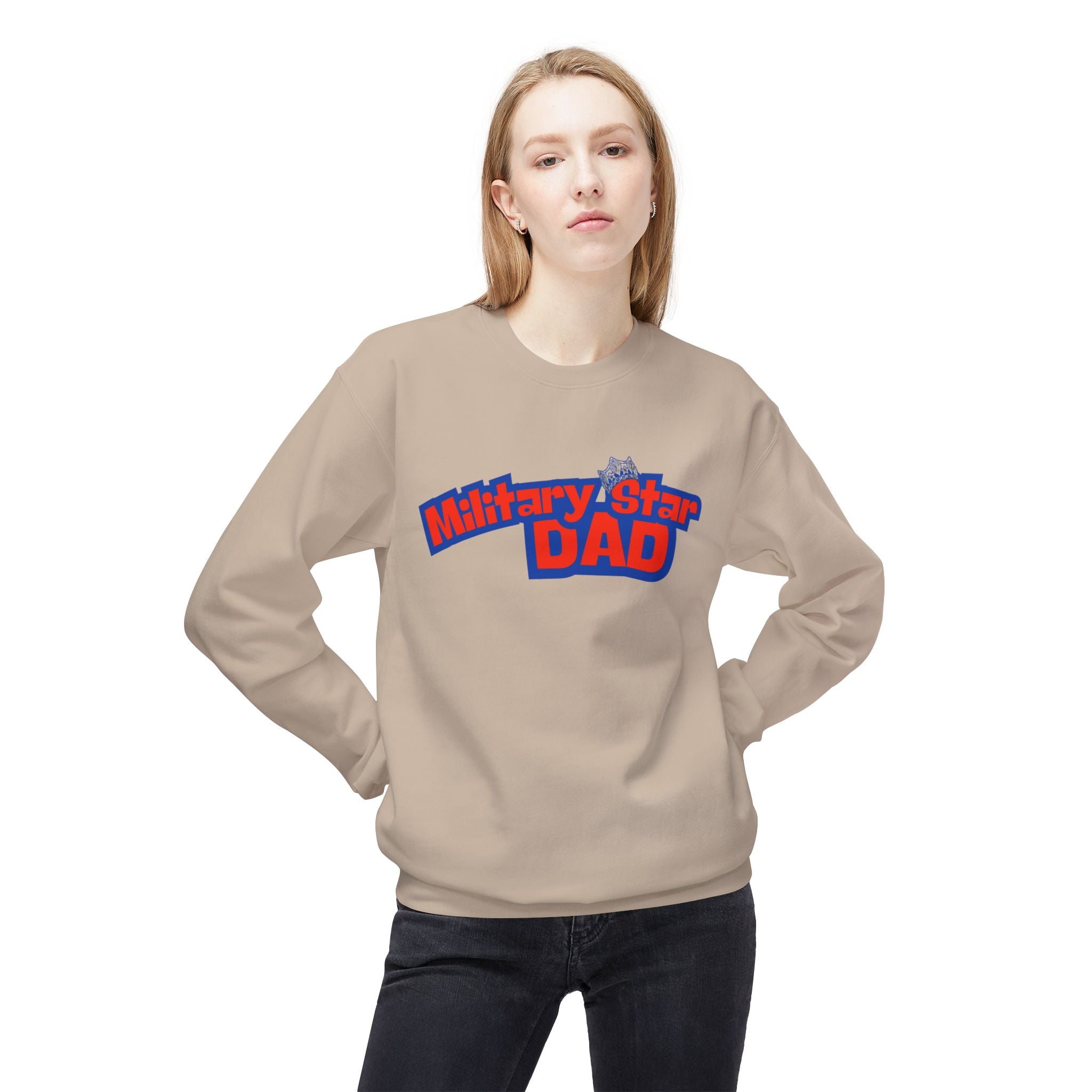 Military Star Dad Crewneck Sweatshirt