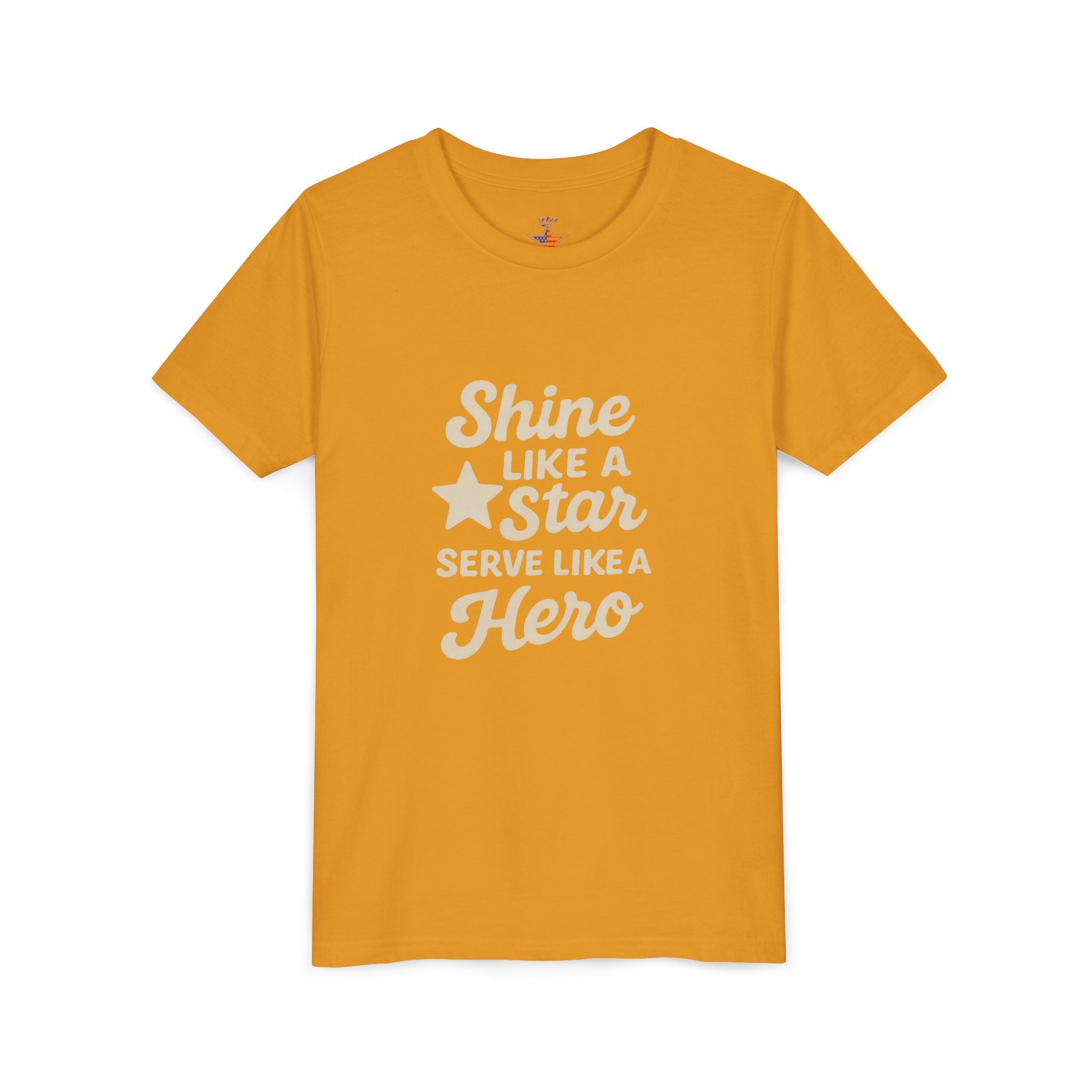 Youth Tee — "Shine Like a Star, Serve Like a Hero" Inspirational Kids T‑Shirt