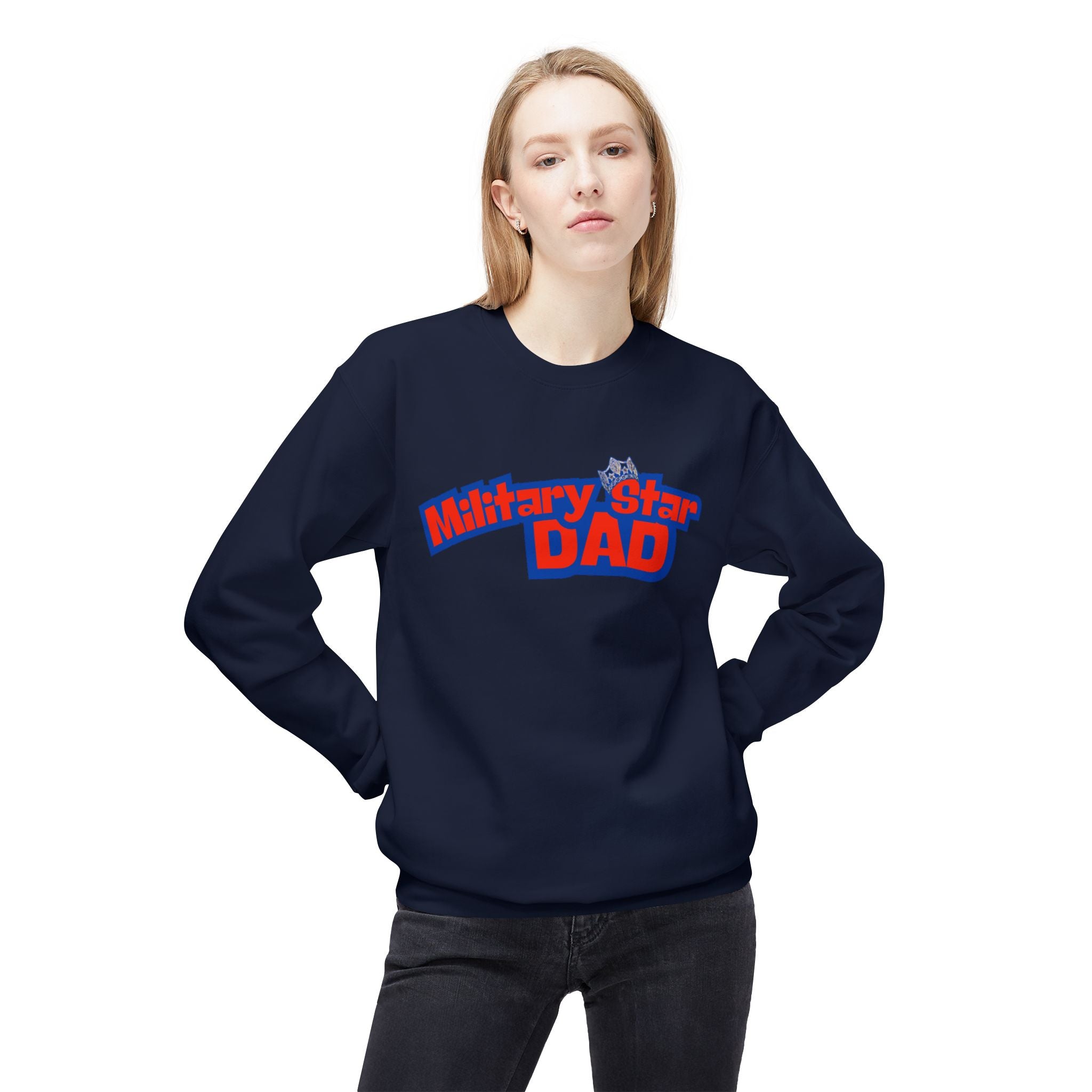 Military Star Dad Crewneck Sweatshirt