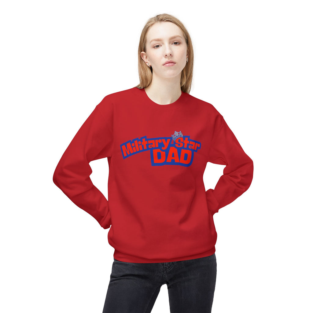 Military Star Dad Crewneck Sweatshirt