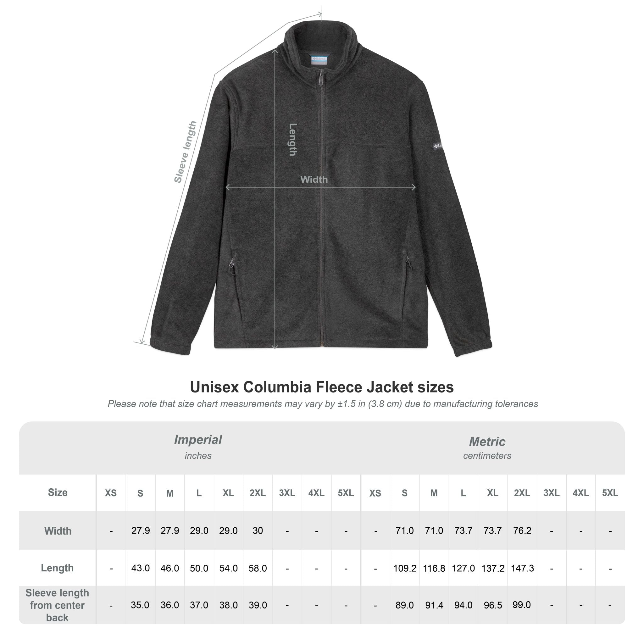 Unisex Columbia Fleece Jacket (Embroidery)