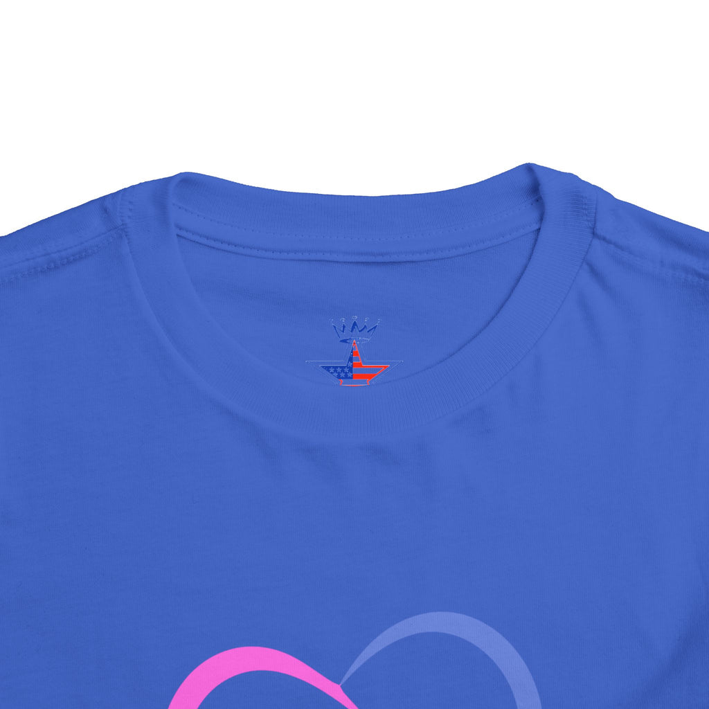 Toddler Tee — "Military Star Princess" Heart Graphic