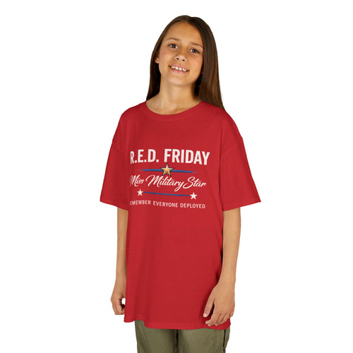 Kids R.E.D. Friday Tee – "Remember Everyone Deployed" Military Support Shirt