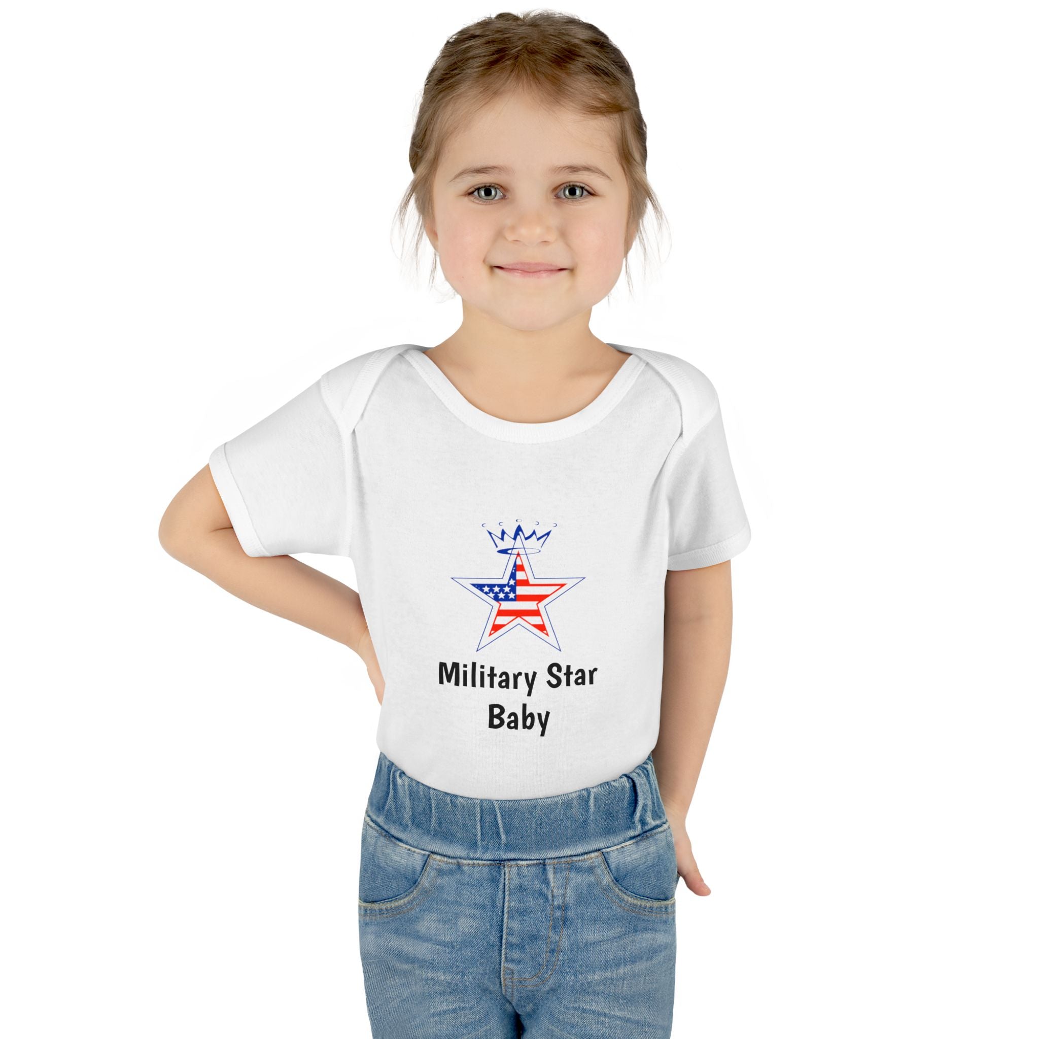 Military Star Baby Bodysuit