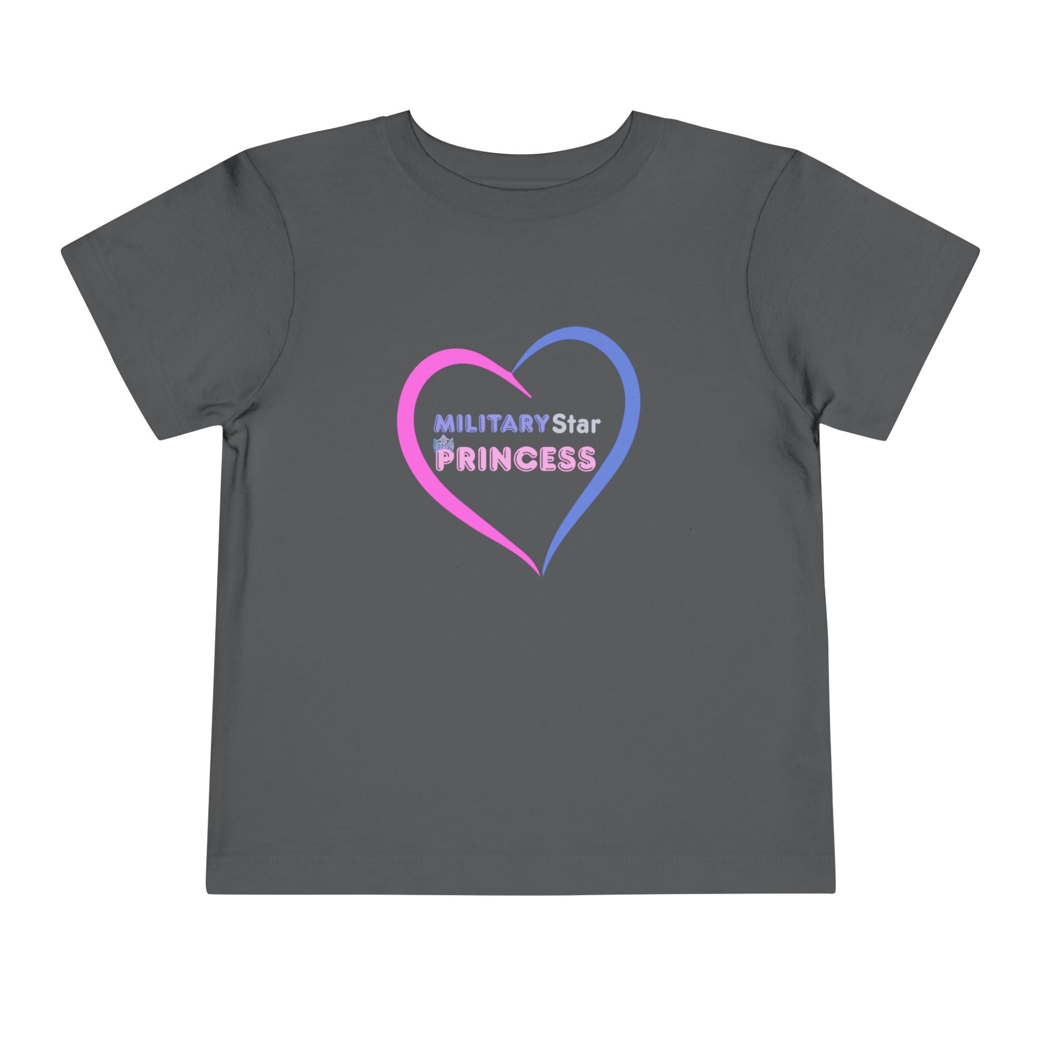 Toddler Tee — "Military Star Princess" Heart Graphic
