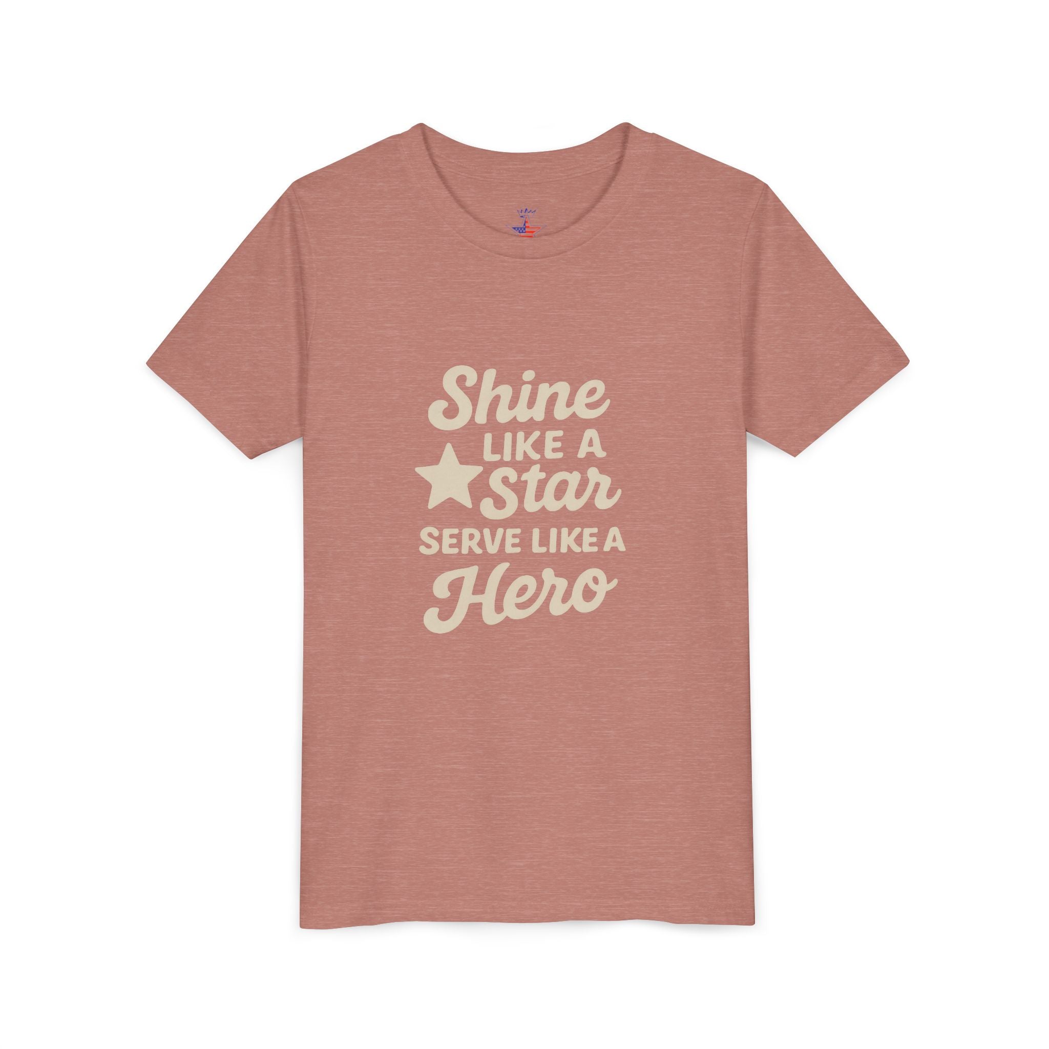 Youth Tee — "Shine Like a Star, Serve Like a Hero" Inspirational Kids T‑Shirt