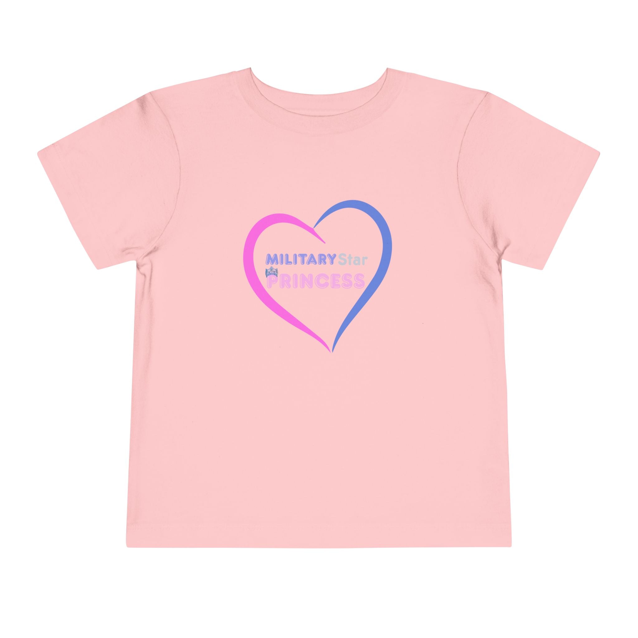Toddler Tee — "Military Star Princess" Heart Graphic