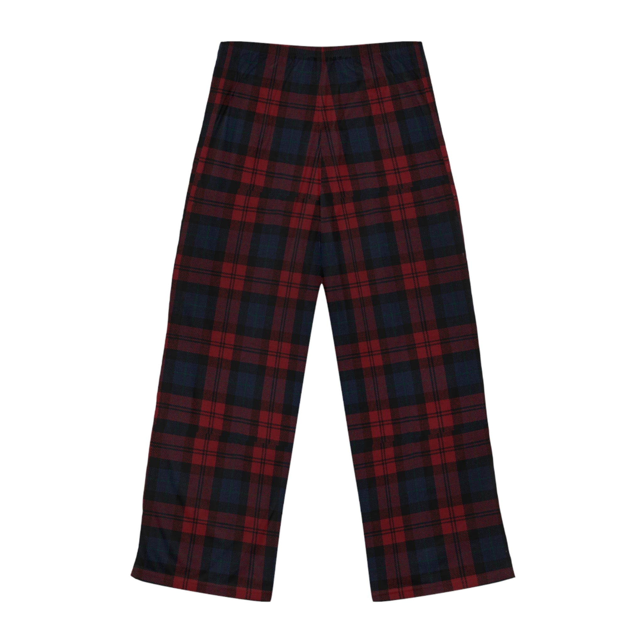 Women's Pajama Pants - Red Navy Plaid 'Miss Military State' Star Lounge Pants