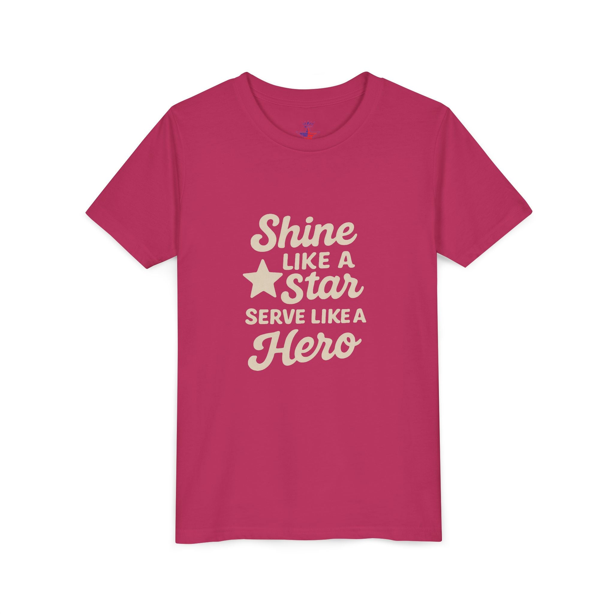 Youth Tee — "Shine Like a Star, Serve Like a Hero" Inspirational Kids T‑Shirt